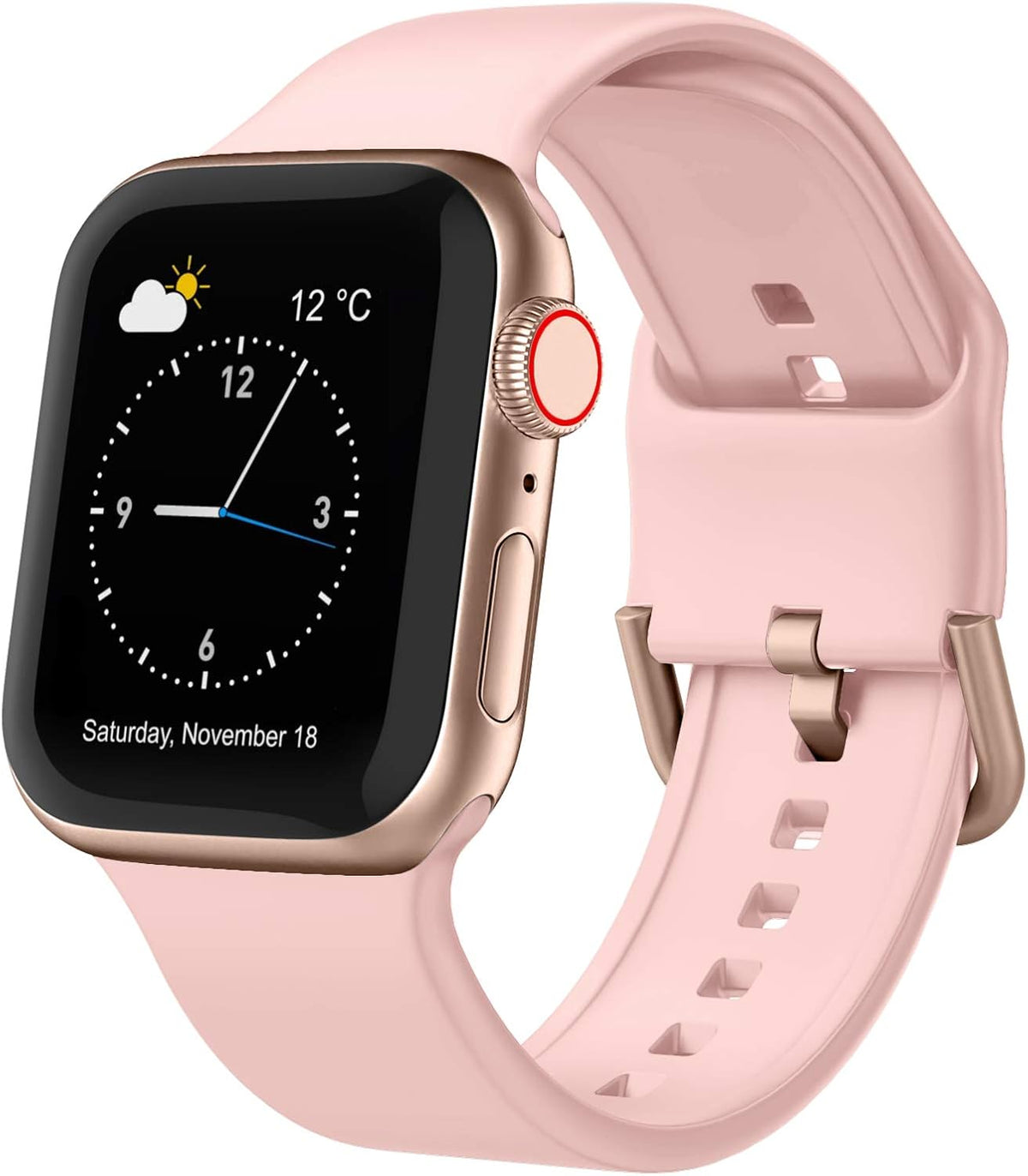 Sport Band Compatible with Apple Watch Bands 49Mm 46Mm 45Mm 44Mm 42Mm 41Mm 40Mm 38Mm, Soft Silicone Replacement Strap with Classic Clasp for Iwatch Series 11 10 9 8 7 6 5 4 3 2 1 SE Ultra Women Men