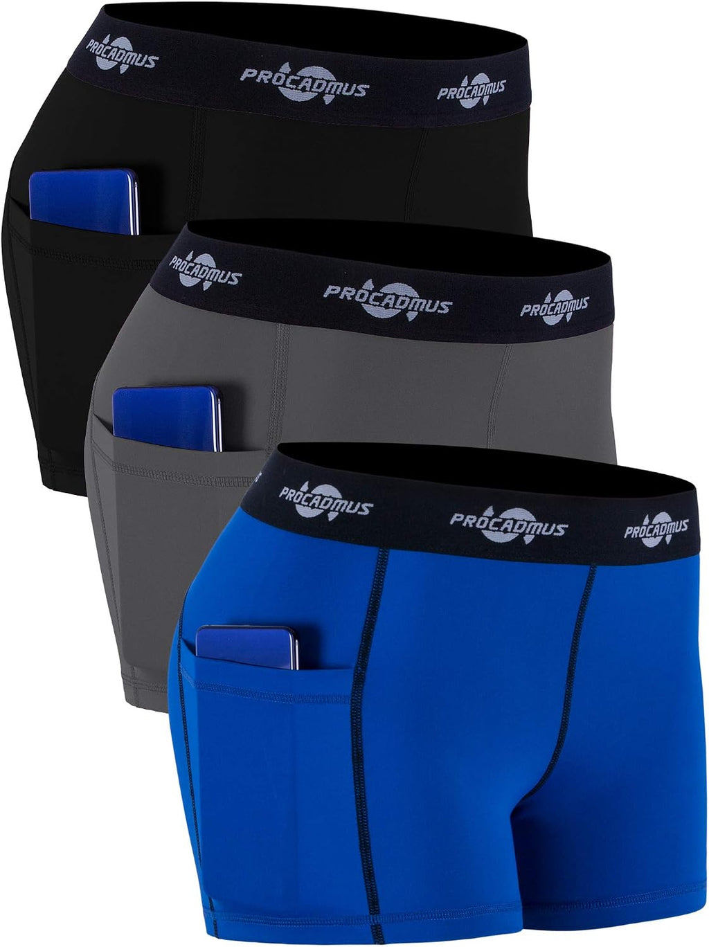 CADMUS Women'S Spandex Volleyball Shorts 3" Compression Pro Shorts