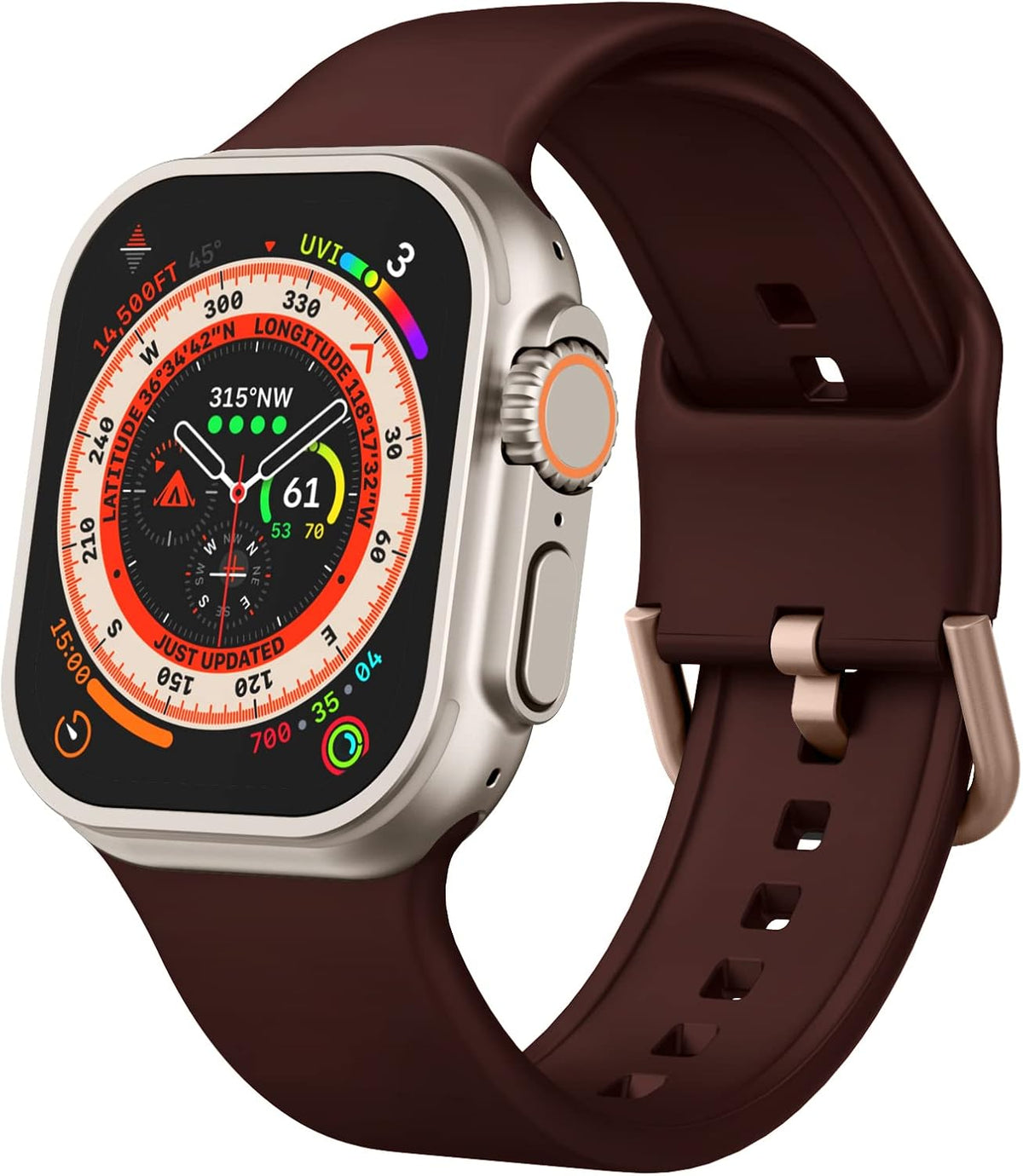 Sport Band Compatible with Apple Watch Bands 49Mm 46Mm 45Mm 44Mm 42Mm 41Mm 40Mm 38Mm, Soft Silicone Replacement Strap with Classic Clasp for Iwatch Series 11 10 9 8 7 6 5 4 3 2 1 SE Ultra Women Men