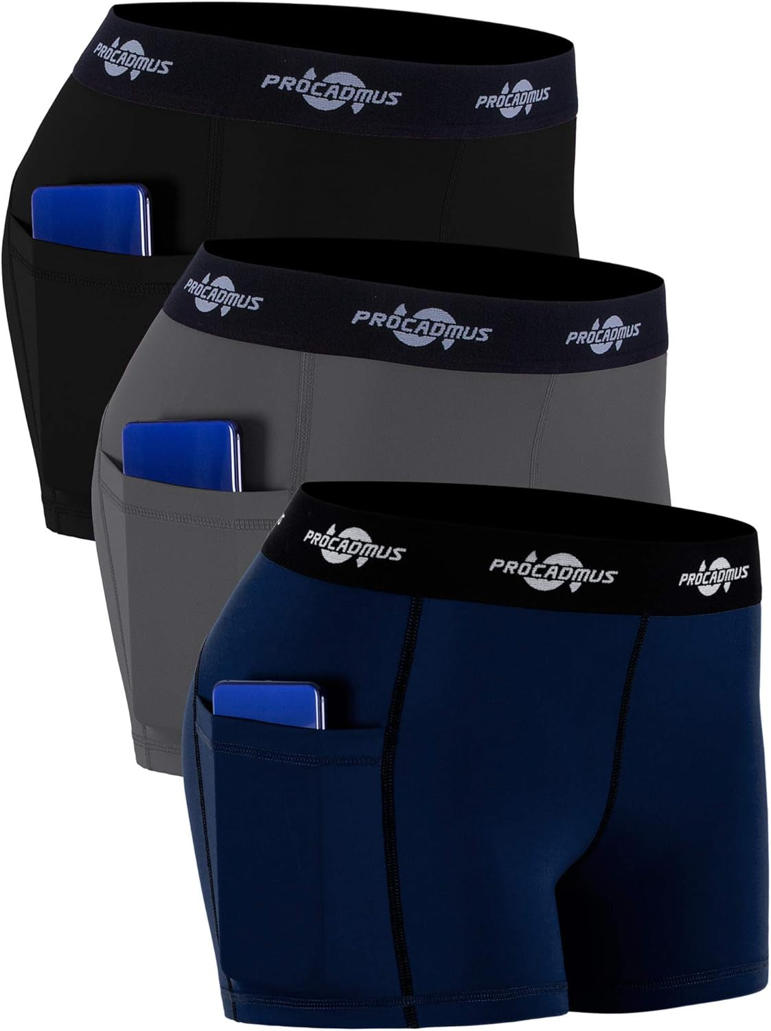 CADMUS Women'S Spandex Volleyball Shorts 3" Compression Pro Shorts