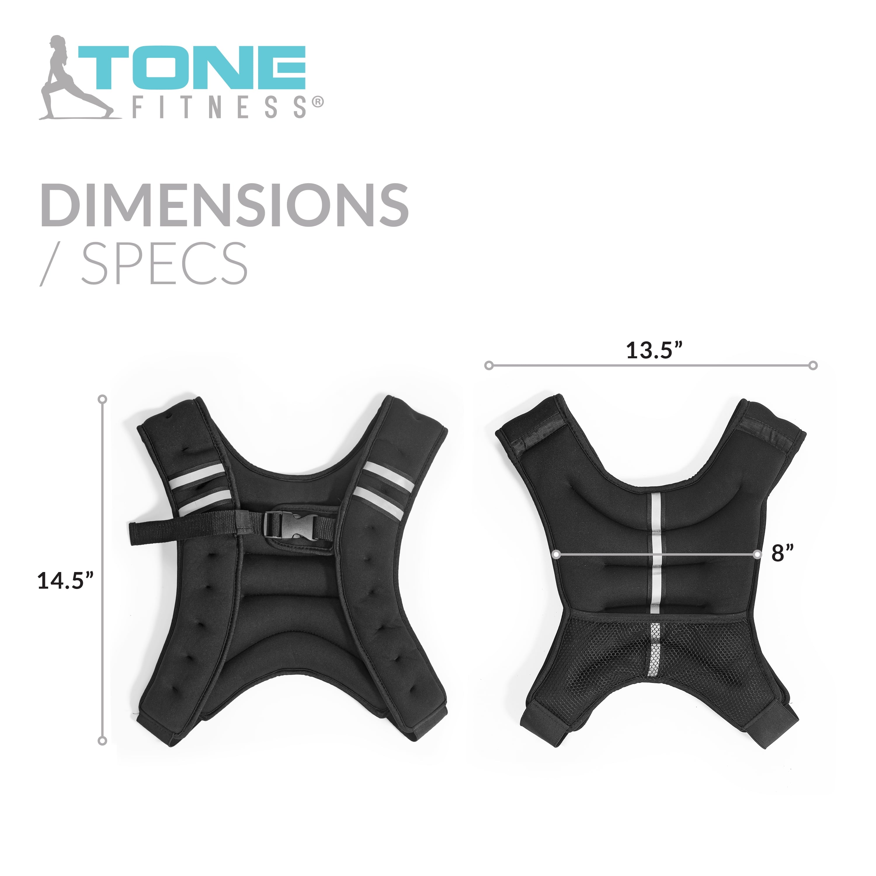 12-Pound Neoprene Weighted Vest for Enhanced Workouts - Sleek Black Design