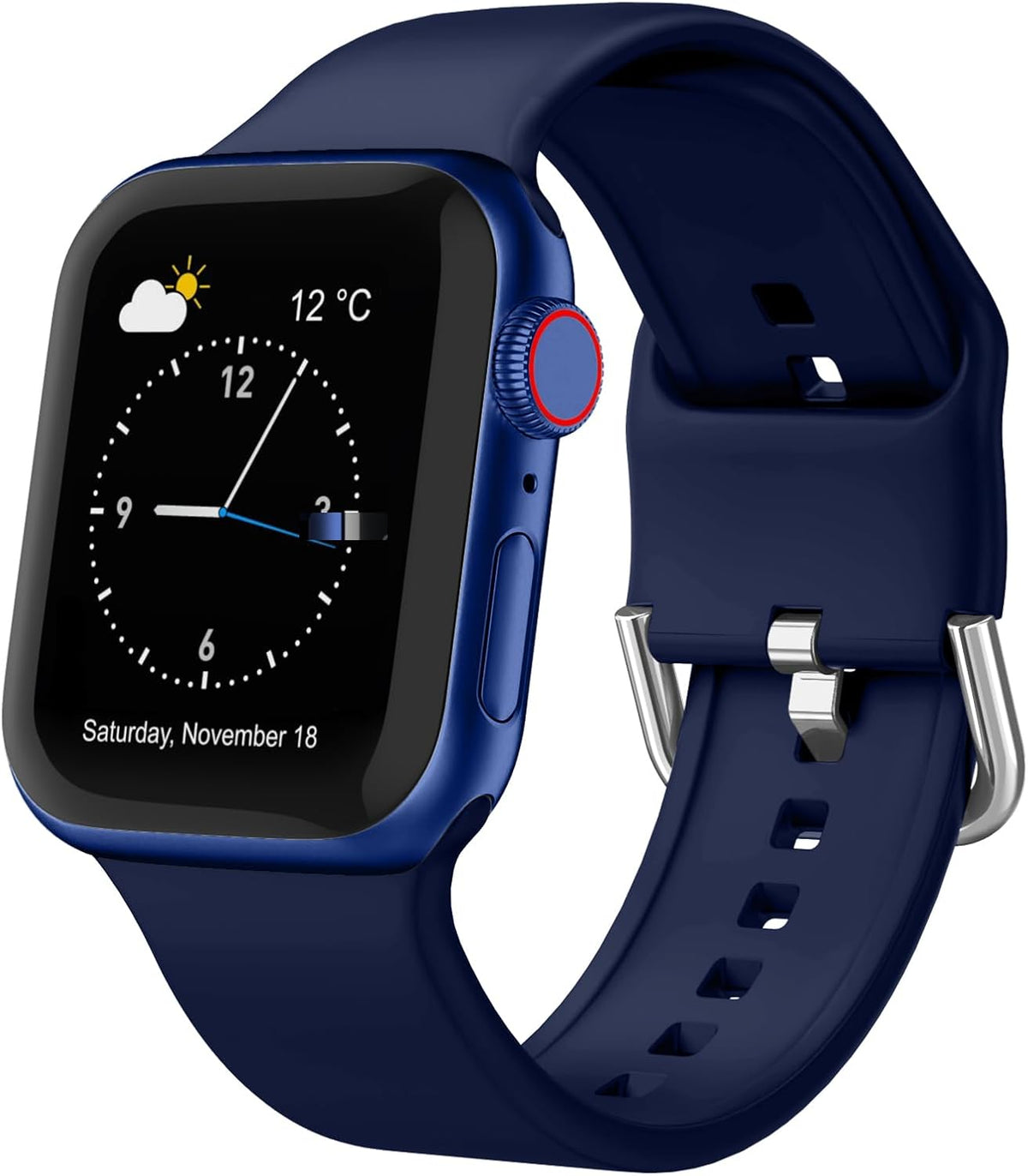 Sport Band Compatible with Apple Watch Bands 49Mm 46Mm 45Mm 44Mm 42Mm 41Mm 40Mm 38Mm, Soft Silicone Replacement Strap with Classic Clasp for Iwatch Series 11 10 9 8 7 6 5 4 3 2 1 SE Ultra Women Men