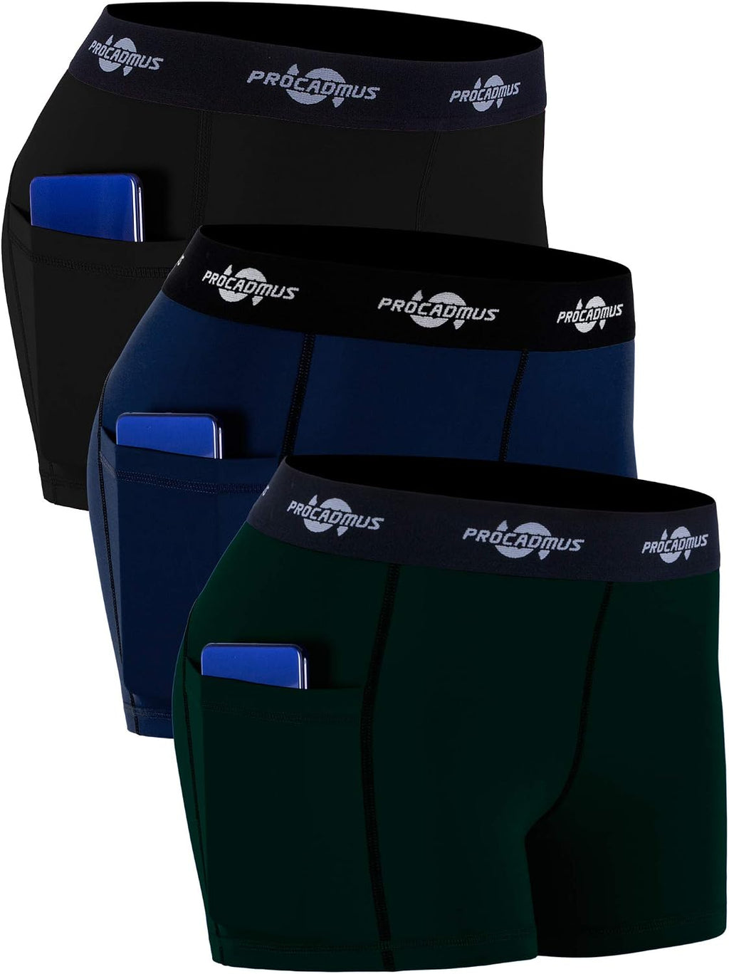 CADMUS Women'S Spandex Volleyball Shorts 3" Compression Pro Shorts