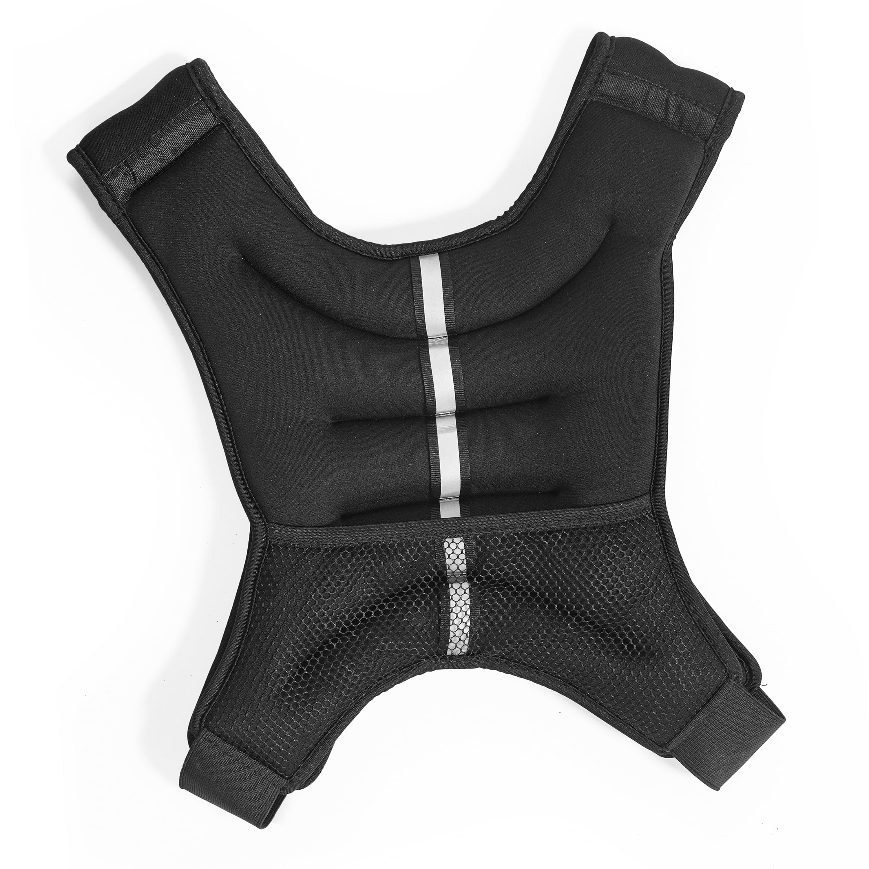 12-Pound Neoprene Weighted Vest for Enhanced Workouts - Sleek Black Design
