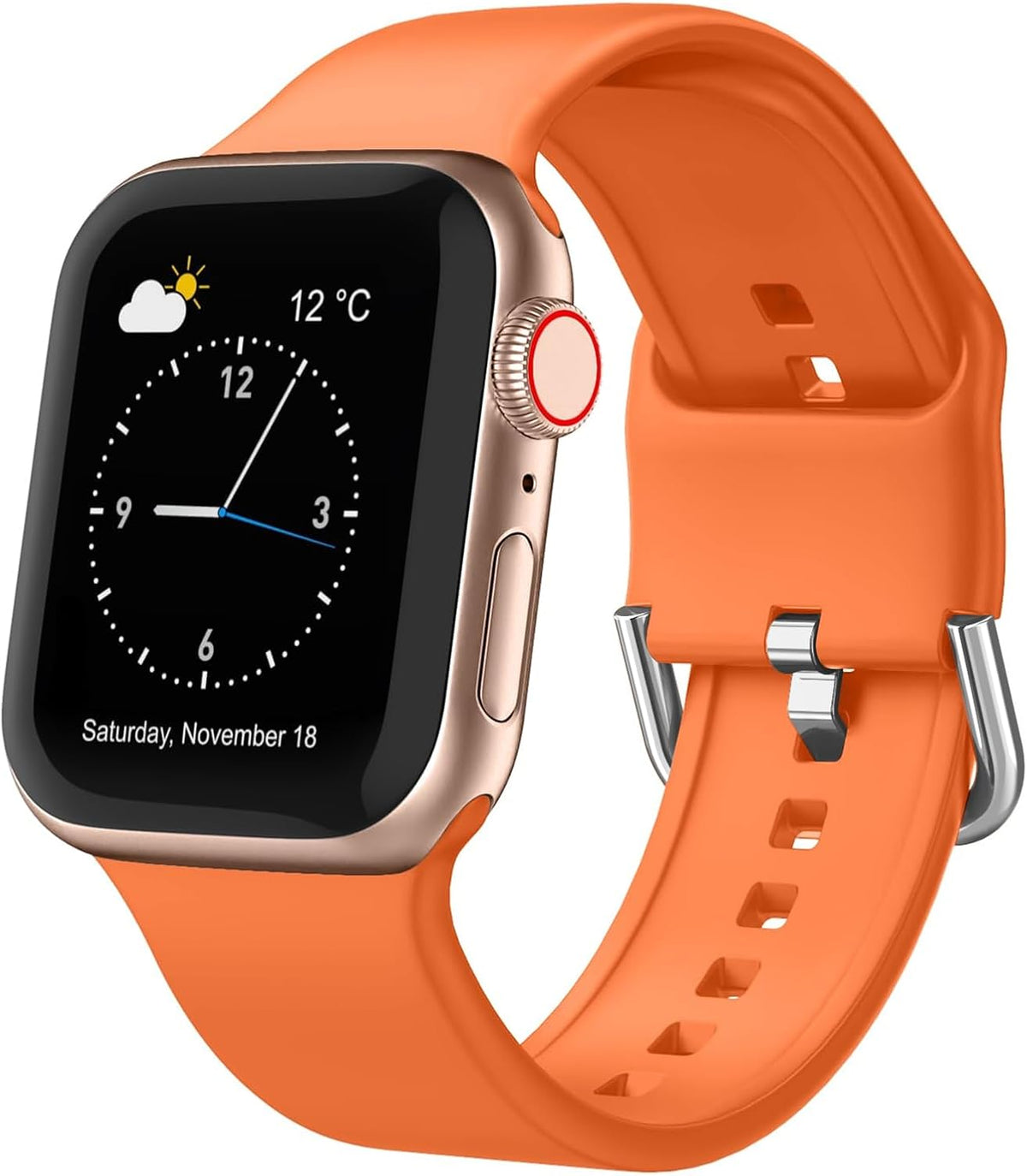 Sport Band Compatible with Apple Watch Bands 49Mm 46Mm 45Mm 44Mm 42Mm 41Mm 40Mm 38Mm, Soft Silicone Replacement Strap with Classic Clasp for Iwatch Series 11 10 9 8 7 6 5 4 3 2 1 SE Ultra Women Men