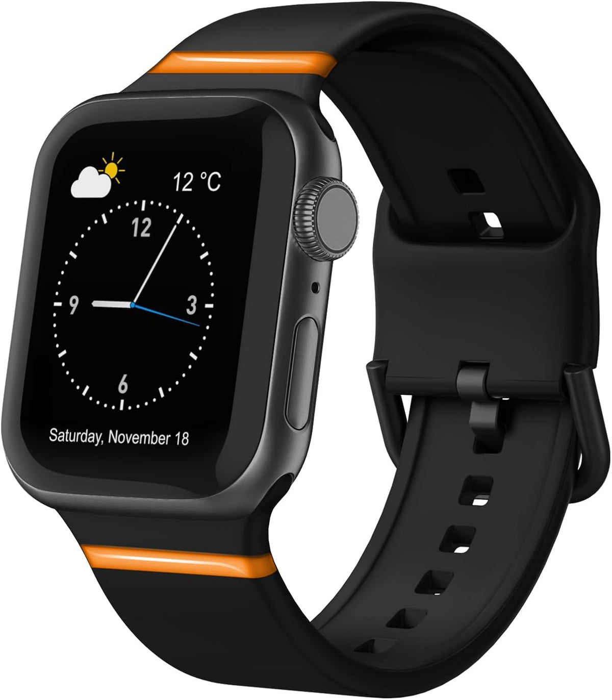 Sport Band Compatible with Apple Watch Bands 49Mm 46Mm 45Mm 44Mm 42Mm 41Mm 40Mm 38Mm, Soft Silicone Replacement Strap with Classic Clasp for Iwatch Series 11 10 9 8 7 6 5 4 3 2 1 SE Ultra Women Men