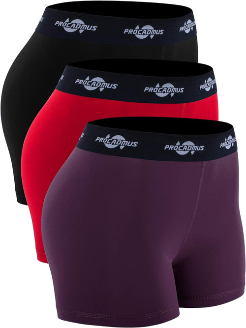 CADMUS Women'S Spandex Volleyball Shorts 3" Compression Pro Shorts