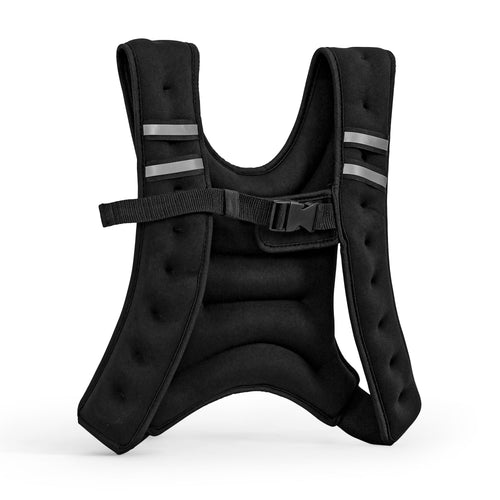 12-Pound Neoprene Weighted Vest for Enhanced Workouts - Sleek Black Design