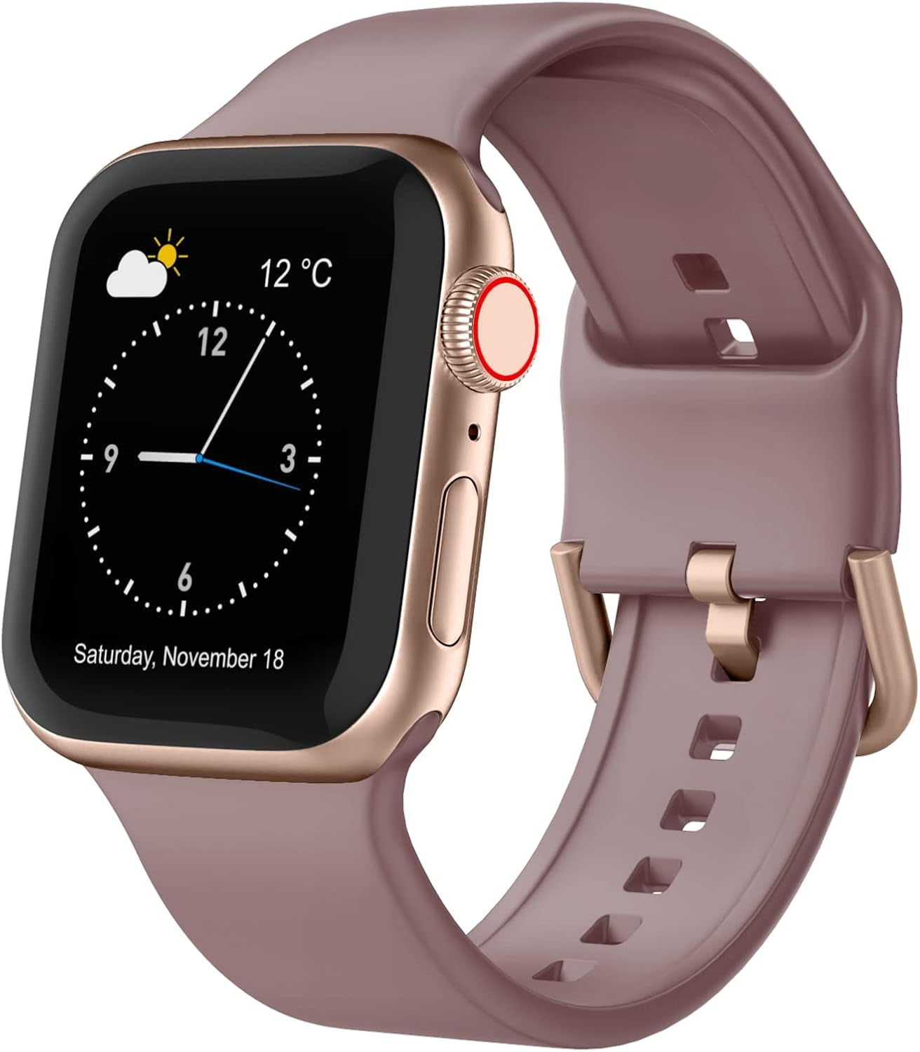 Sport Band Compatible with Apple Watch Bands 49Mm 46Mm 45Mm 44Mm 42Mm 41Mm 40Mm 38Mm, Soft Silicone Replacement Strap with Classic Clasp for Iwatch Series 11 10 9 8 7 6 5 4 3 2 1 SE Ultra Women Men