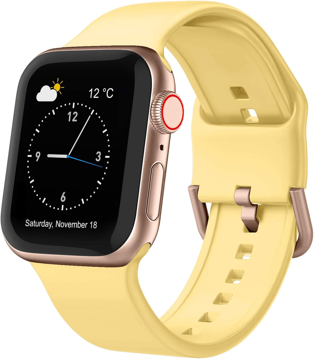 Sport Band Compatible with Apple Watch Bands 49Mm 46Mm 45Mm 44Mm 42Mm 41Mm 40Mm 38Mm, Soft Silicone Replacement Strap with Classic Clasp for Iwatch Series 11 10 9 8 7 6 5 4 3 2 1 SE Ultra Women Men