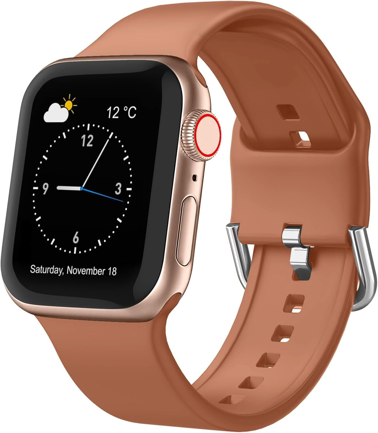 Sport Band Compatible with Apple Watch Bands 49Mm 46Mm 45Mm 44Mm 42Mm 41Mm 40Mm 38Mm, Soft Silicone Replacement Strap with Classic Clasp for Iwatch Series 11 10 9 8 7 6 5 4 3 2 1 SE Ultra Women Men